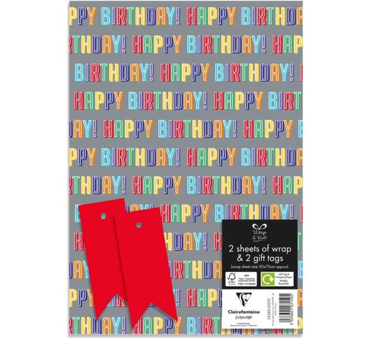 Birthday GiftWrap And Tags