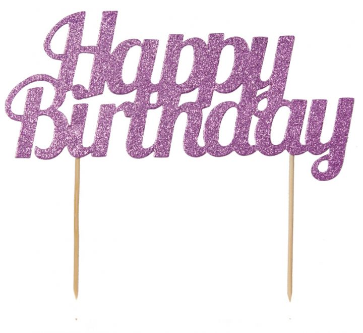 Glitter Cake Topper