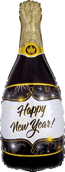 Happy New Year Bottle Supershape Foil Balloon