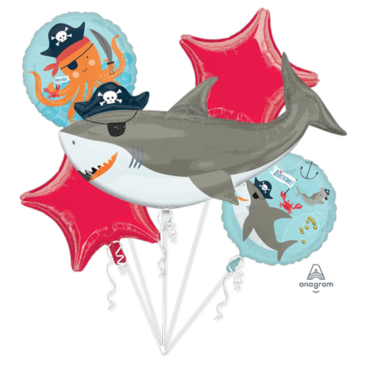 Ahoy Birthday Foil Balloon Bunch