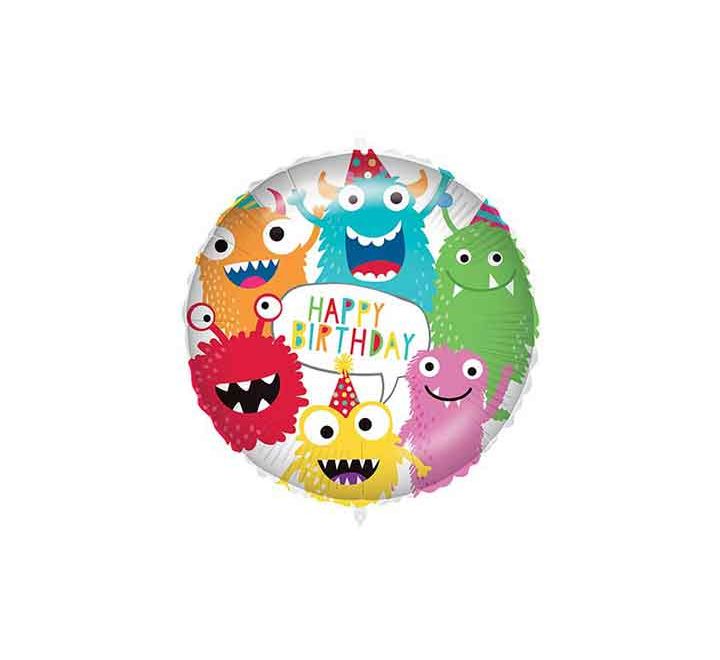 18" Monster Happy Birthday Foil Balloon