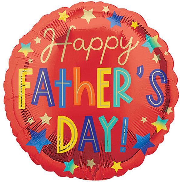 Happy Fathers Day Stars 18" Foil Balloon
