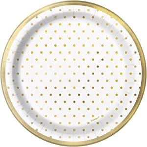 Plates Gold Dots - Pack of 8