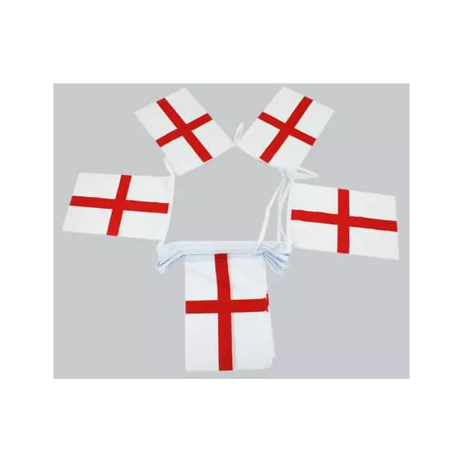 England / St George PVC Bunting - 4m - 11 flags