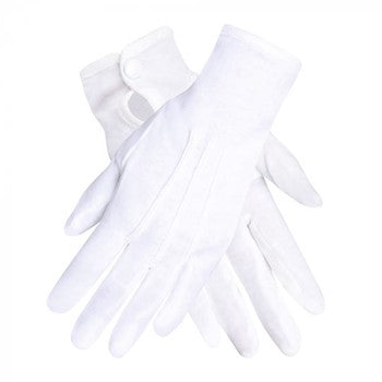 Gloves White Pair Buttoned