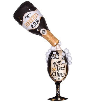 Balloon Foil Time For Bubbly - 34 in x 70 in