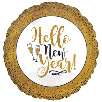 Balloon Foil Hello New Year 18in
