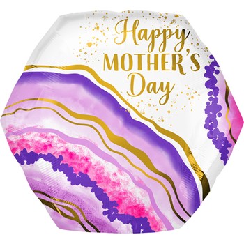 Balloon Foil Happy Mothers Day Geode 23in Supershape