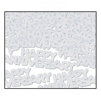 Confetti Happy Anniversary Silver