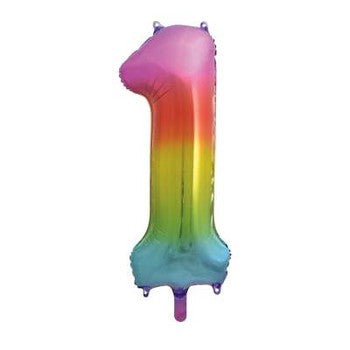 Balloon Foil Number 34" Rainbow