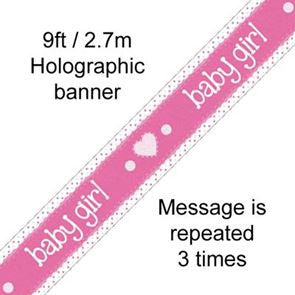 Banner Foil - Baby - Holographic 9 foot