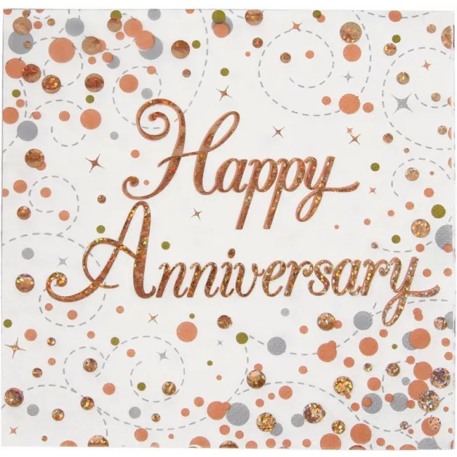 Napkins Paper Fizz Anniversary - Pack 16