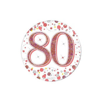 Birthday Badge White & Rose Gold