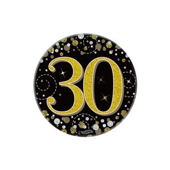 Birthday Badge Black & Gold