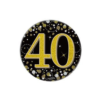 Birthday Badge Black & Gold