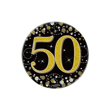Birthday Badge Black & Gold