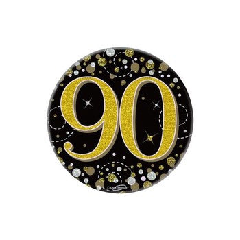 Birthday Badge Black & Gold