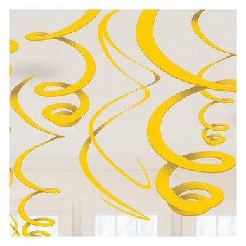 Multi-Colours Plastic Swirls Decorations 55cm /12 Multi-Colours Plastic Swirls Decorations 55cm /12