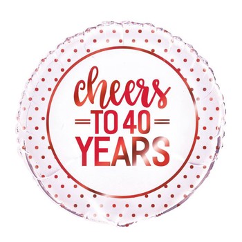 Balloon Foil Red Cheers 40