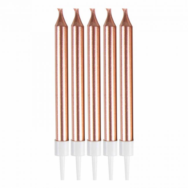 Candle Rose Gold 6cm Pk10