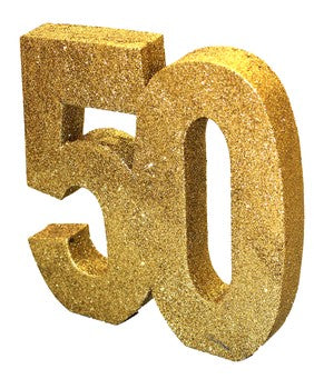 Dec Table Glitter Number