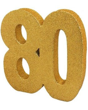 Dec Table Glitter Number