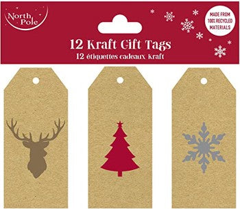 Kraft Gift Tags Pack of 12