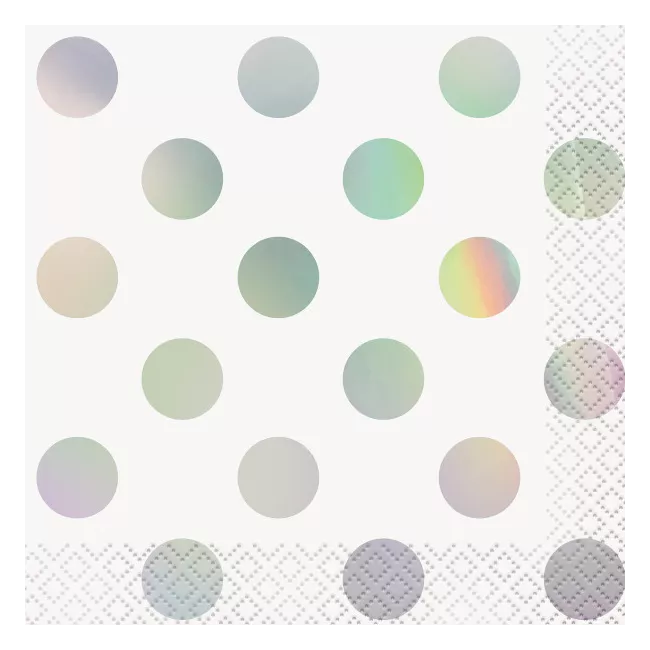 Napkins Iridescent Dot 16 Pk