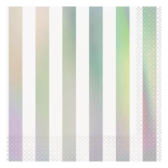 Napkin Iridescent Stripes 16 Pk