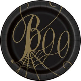 Spider Web Paper Dessert Plates 7ins, Pk8