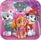 Paw Patrol 7in Square Plates Pk 8