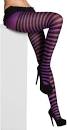 Tights Striped Black/Purple