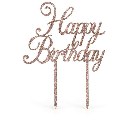 Happy Birthday Acrylic Cake Topper