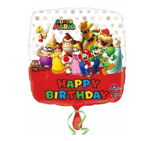18" Happy Birthday Super Mario