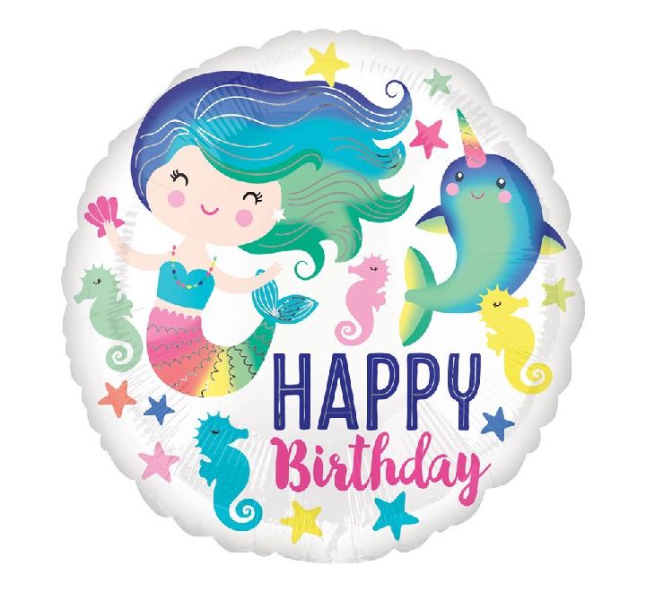 Sealife Happy Birthday 18in Foil Balloon
