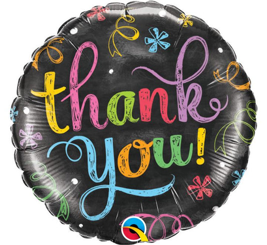 Thank You Chalkboard 18in Foil Balloon