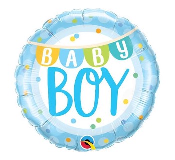 Baby boy round 18" foil