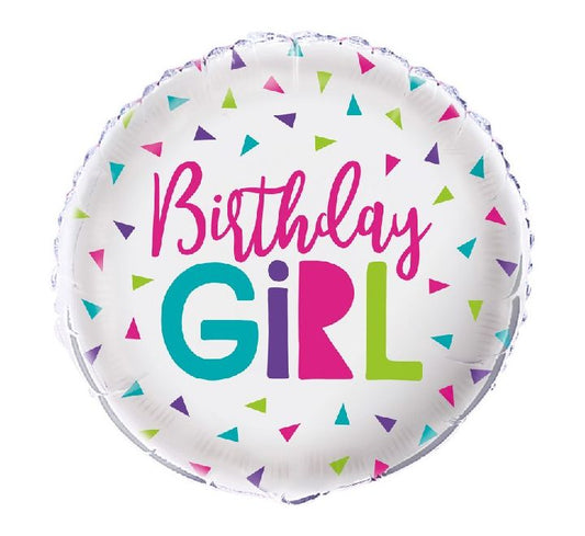 18" Birthday Girl Confetti Foil