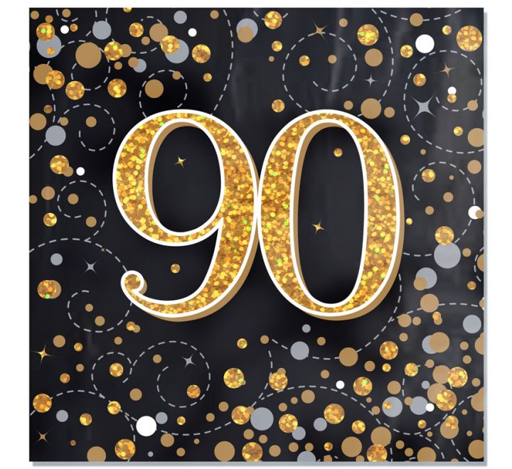 Sparkling Fizz Black & Gold Napkins