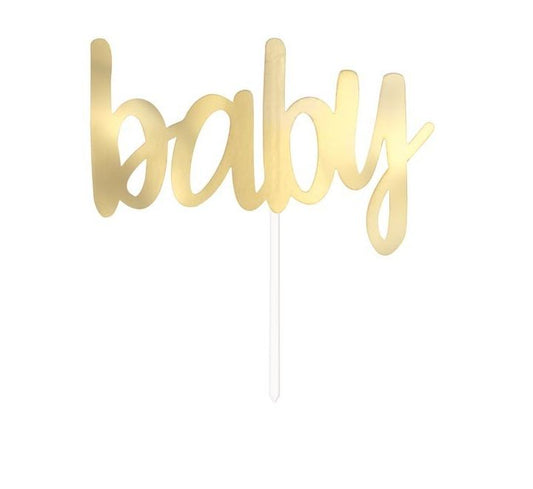 Baby Cake Topper - Gold