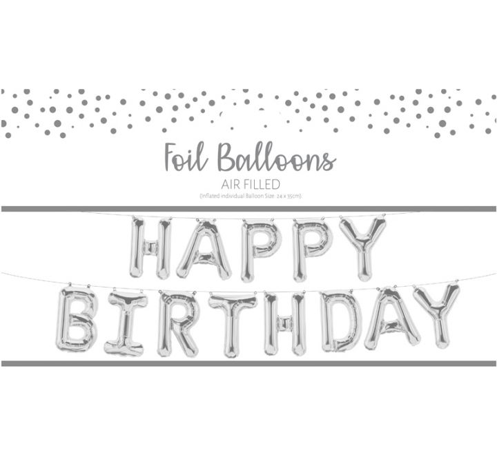 Air Filled Happy Birthday Balloon Kit