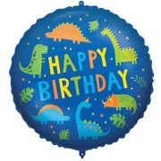 18" Dinosaur Happy Birthday Foil Balloon