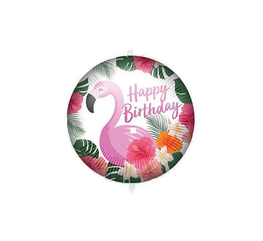 18" Flamingo Happy Birthday Foil