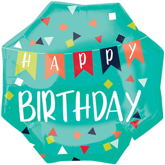 Happy Birthday 22" Supershape Foil Balloon