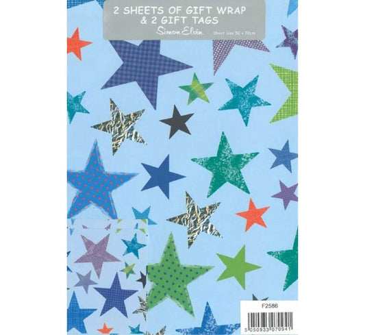 Happy Birthday Stars Wrapping Paper
