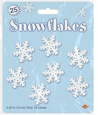 White Tissue Snowflakes 25 peices