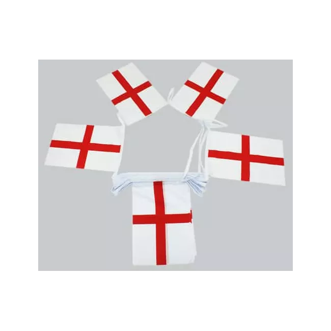 England / St George Polyester Bunting - 20 feet (6m) - 20 flags
