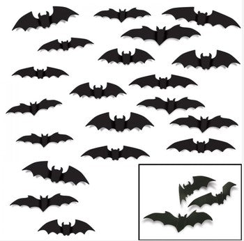 Bat Silhouettes Asst. Sizes Pack 12