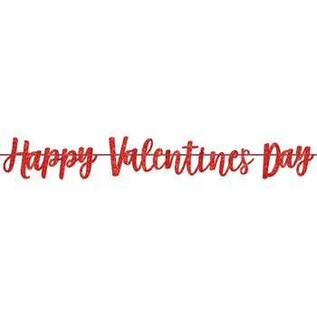 Banner Glitter - Happy Valentine's Day - 3.65m