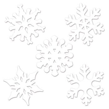Mini Snowflake Card Cutouts, 5in, Pk 10